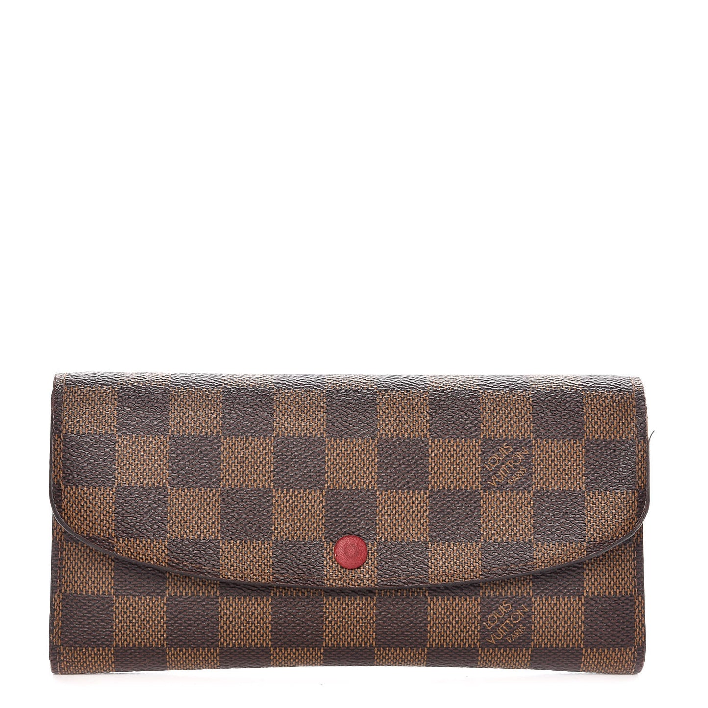 Damier Ebene Emilie Wallet Red