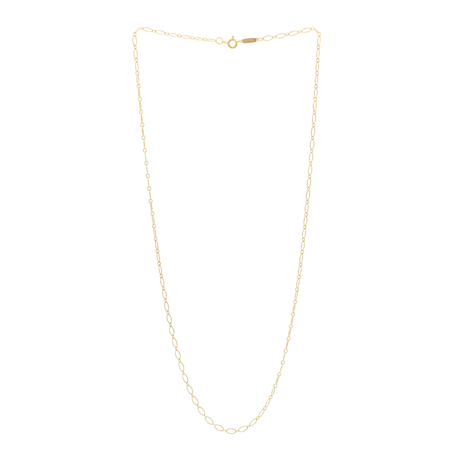 Tiffany 18K Yellow Gold Oval Link Chain Necklace 20" 2 of 5