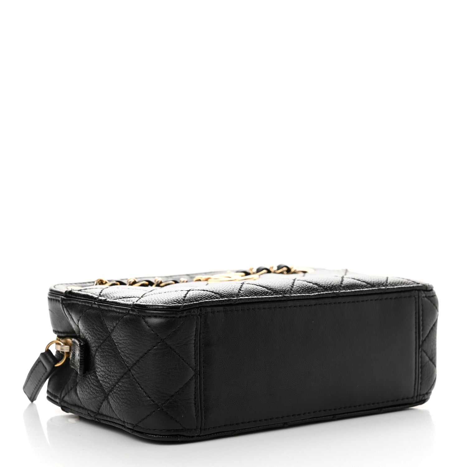 Chanel Shiny Caviar Quilted Small In & Out Camera Case Black 4 of 12