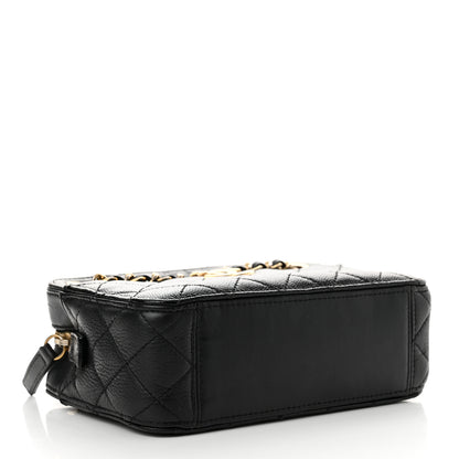 Chanel Shiny Caviar Quilted Small In & Out Camera Case Black 4 of 12