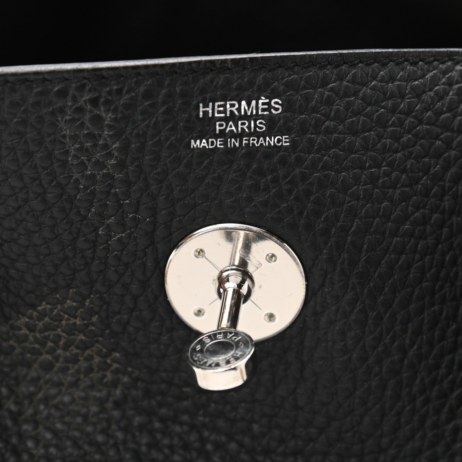 Hermes Taurillon Clemence Lindy 26 Black 6 of 10