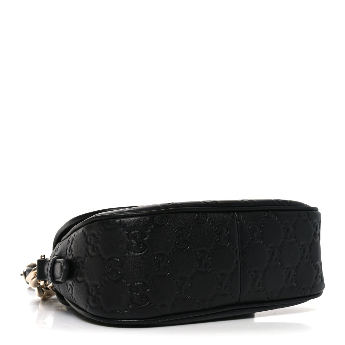 GG Calfskin Embossed Emblem Arabella Bag Black