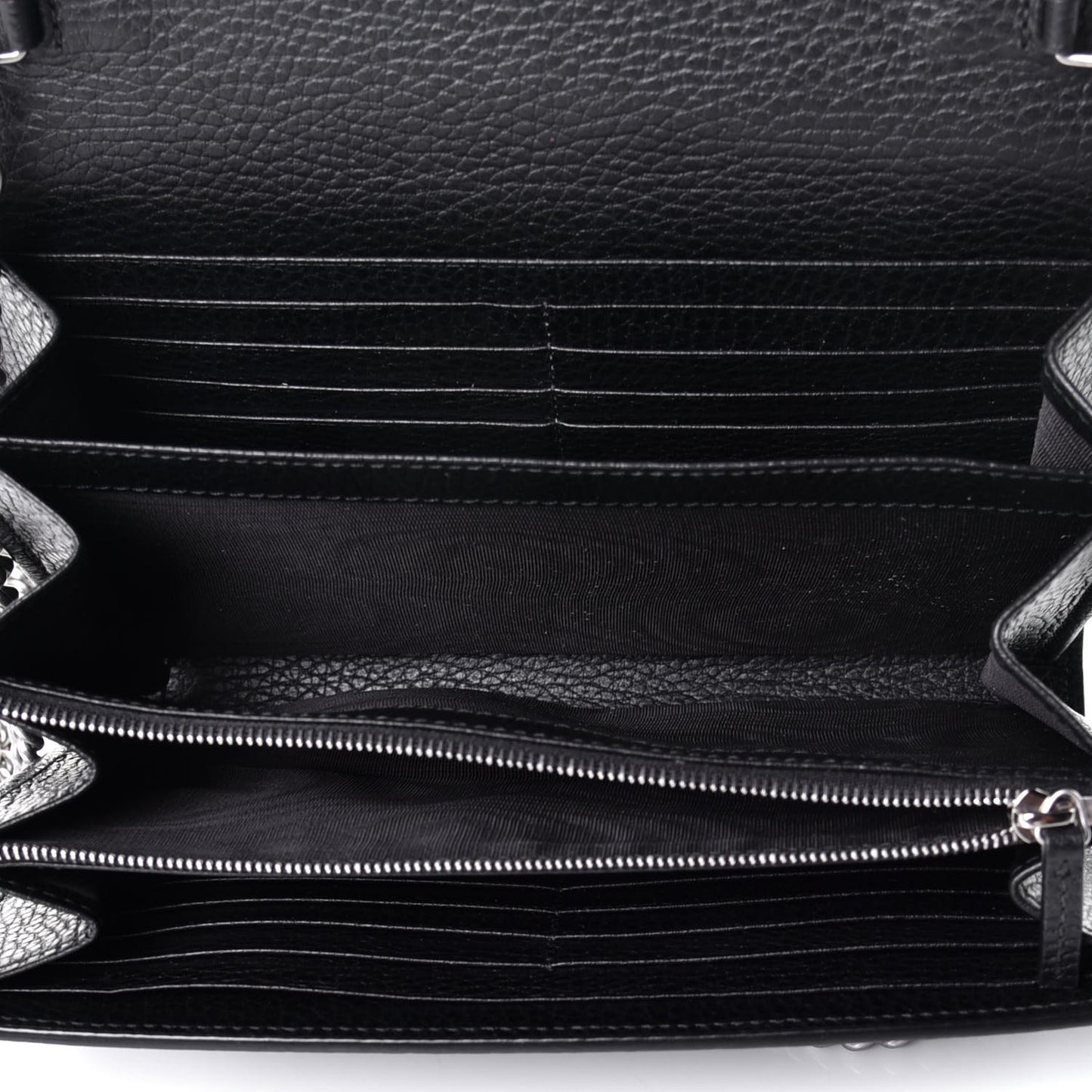 Calfskin Mini Dionysus Chain Wallet Black
