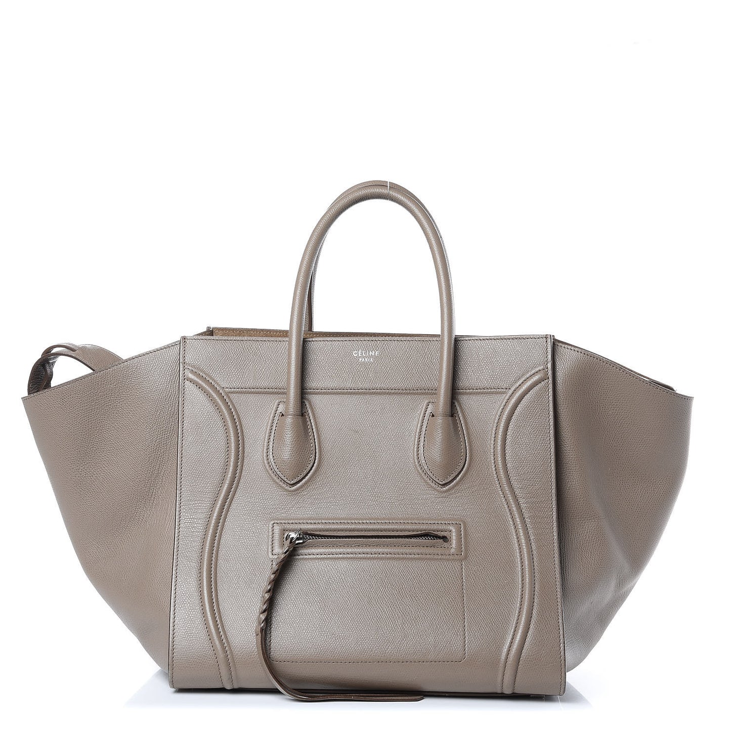 Grained Calfskin Medium Phantom Luggage Taupe