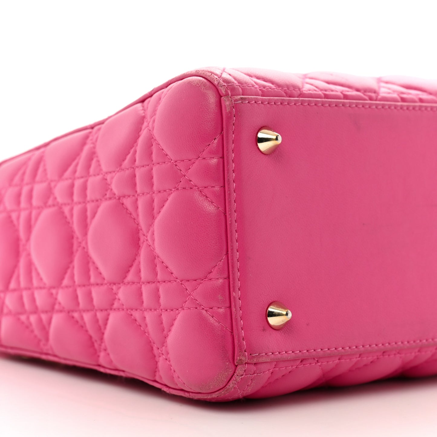 Lambskin Cannage Medium Lady Dior Pink