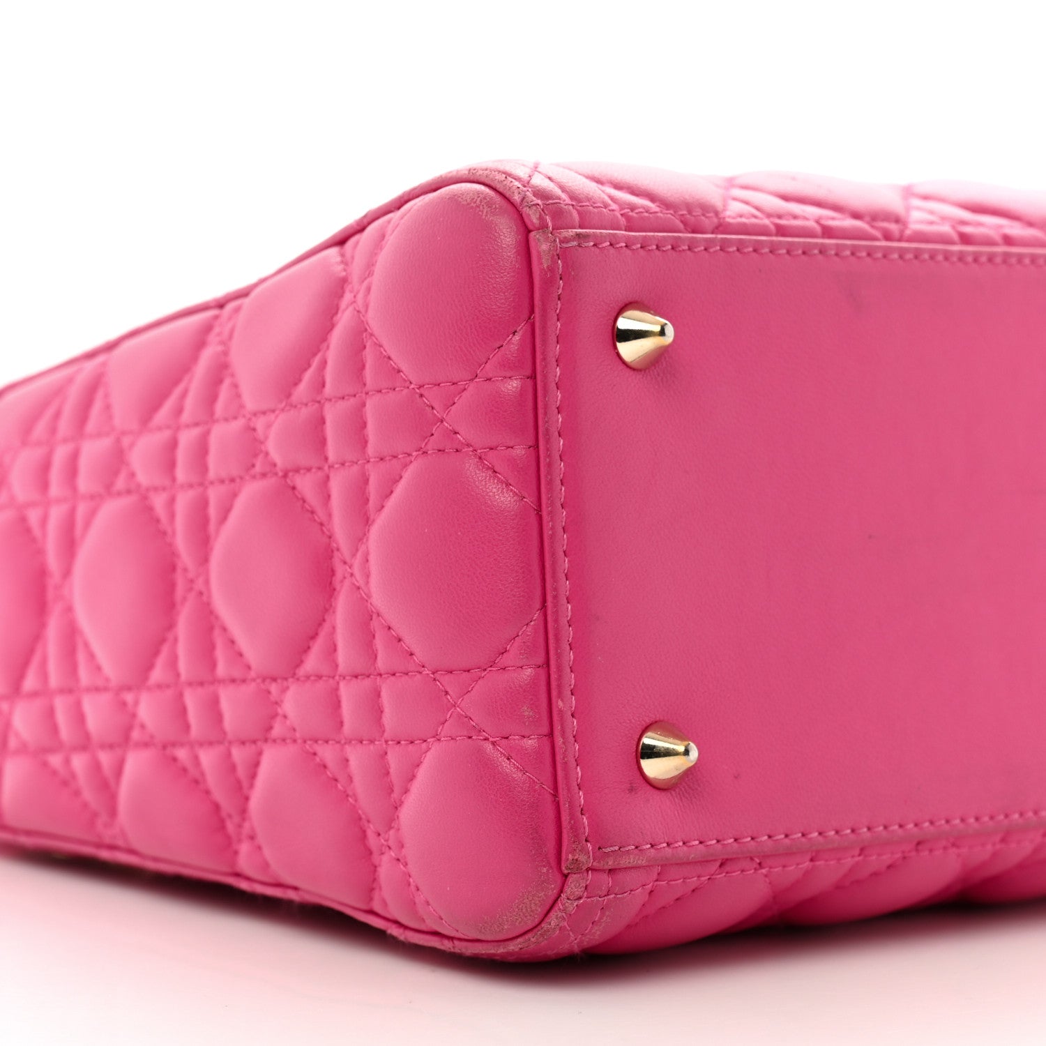Christian Dior Lambskin Cannage Medium Lady Dior Pink 9 of 14