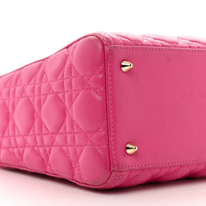 Christian Dior Lambskin Cannage Medium Lady Dior Pink 9 of 14