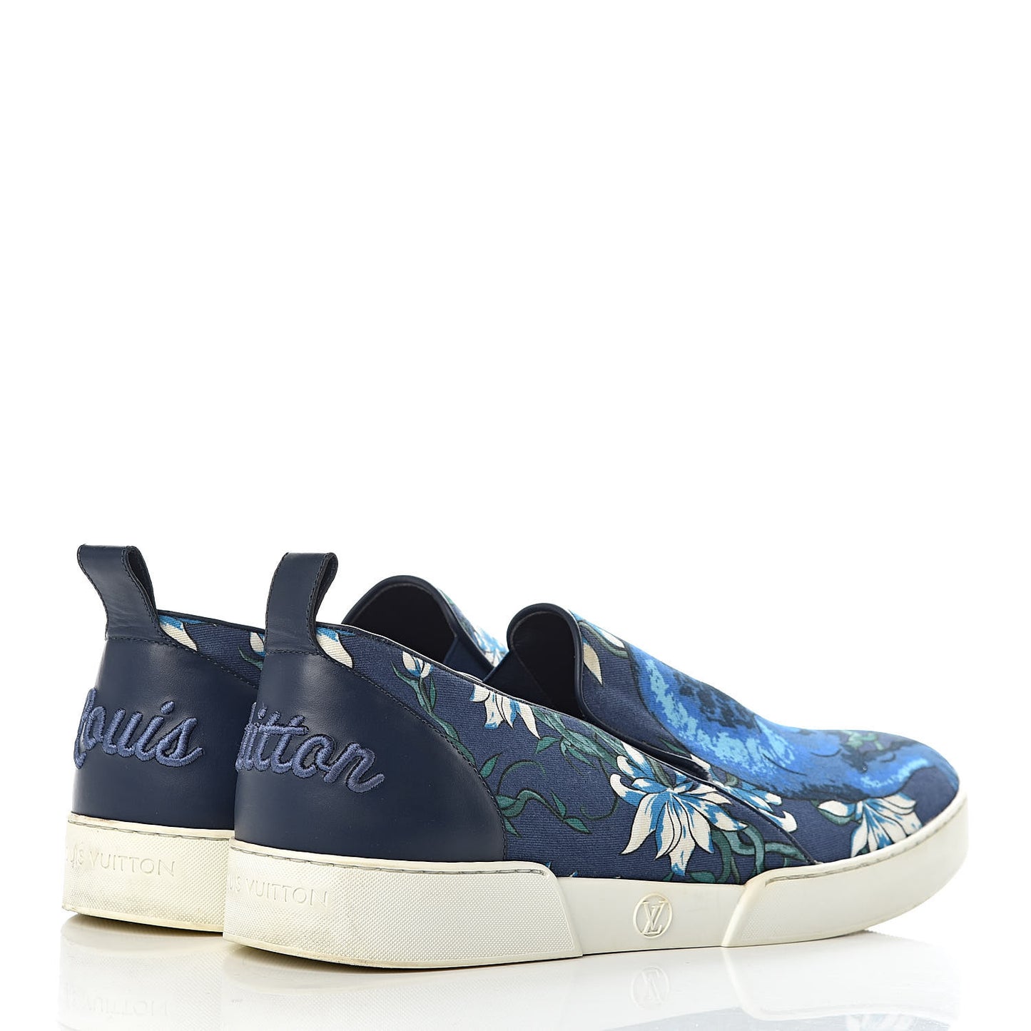 Canvas Printed Match-Up Slip On Sneakers 12 Blue