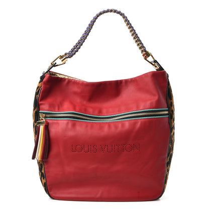 Louis Vuitton Supple Calfskin Safari Flight Bag Rouge 1 of 12