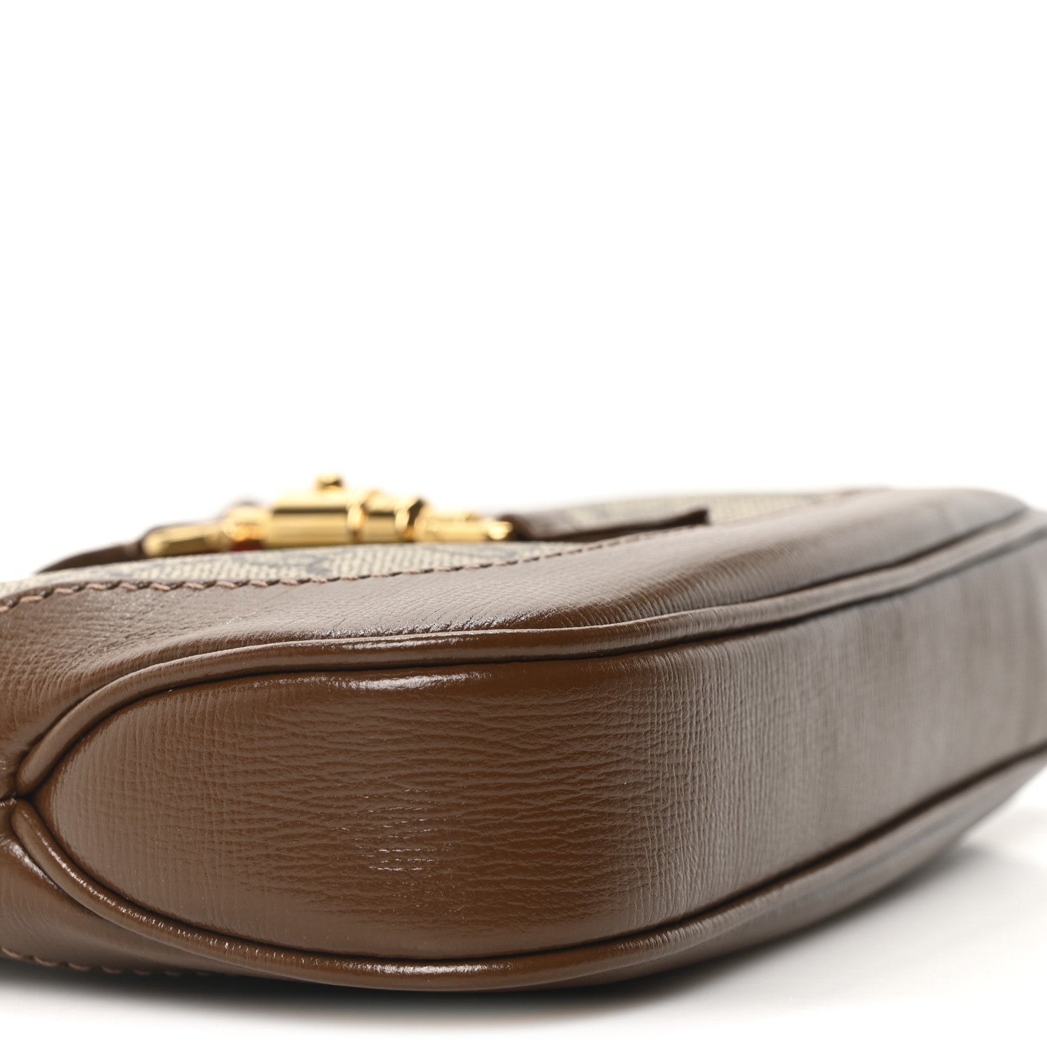 Gucci GG Supreme Monogram Azalea Calfskin Web Mini Jackie 1961 Hobo Beige Ebony Brown Sugar 9 of 10