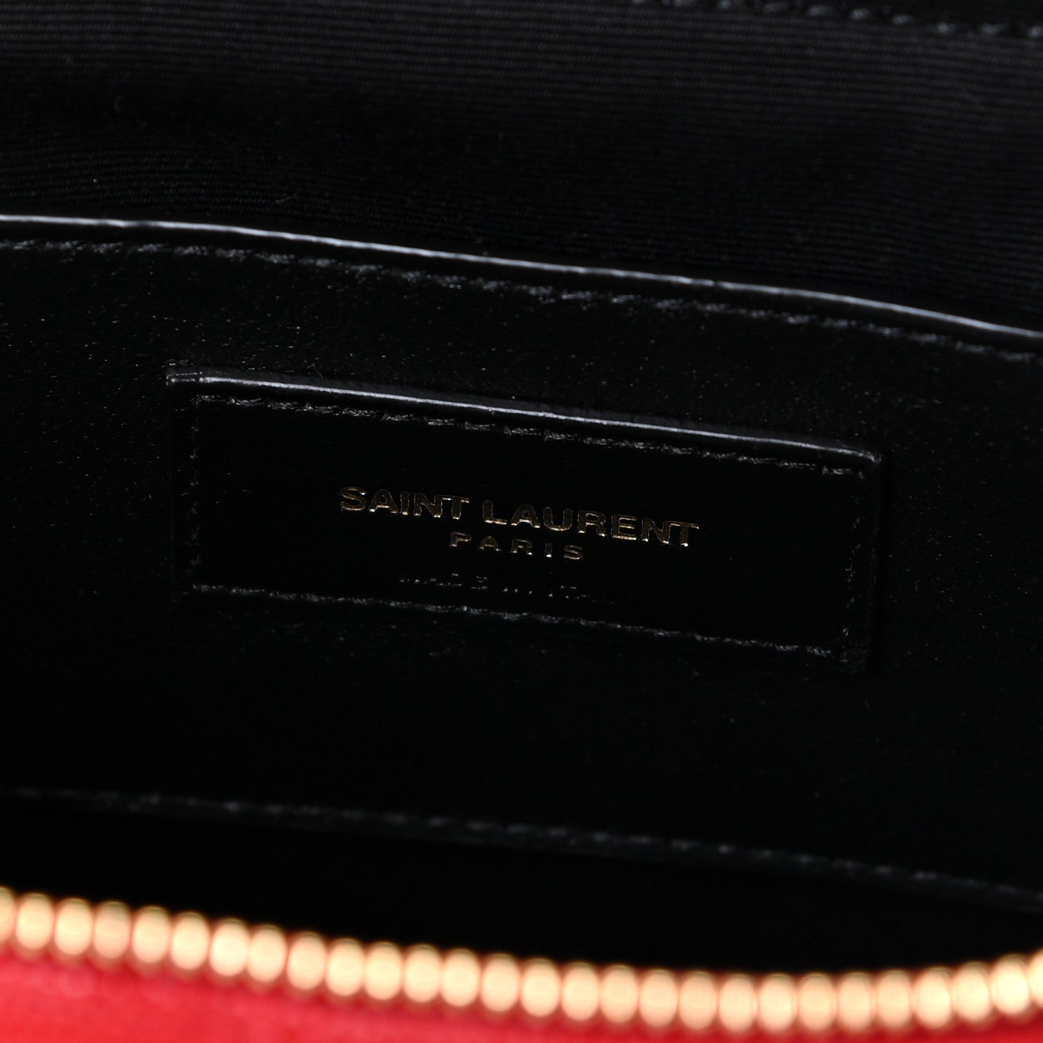 Saint Laurent Grain de Poudre Quilted 80's Vanity Bag Red 6 of 9