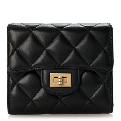 Chanel Aged Calfskin Quilted Reissue Compact Wallet Black 1 of 11