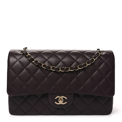Chanel Caviar Quilted Jumbo Double Flap Dark Brown 1 of 10