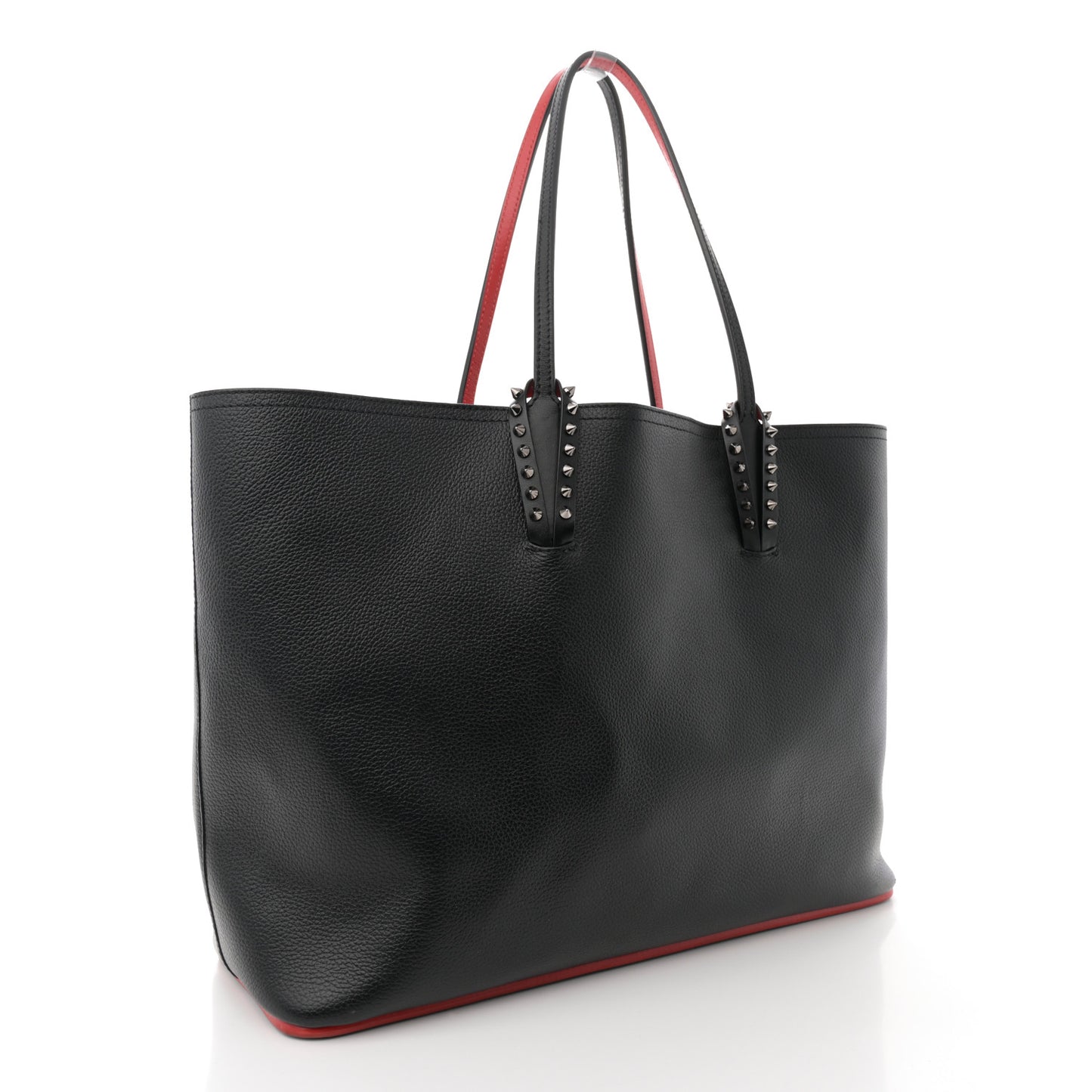 Calfskin Spikes East West Cabata Tote Black