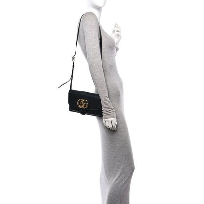 Gucci Vitello Palmellato Lux Small Arli Flap Shoulder Bag Black 2 of 16