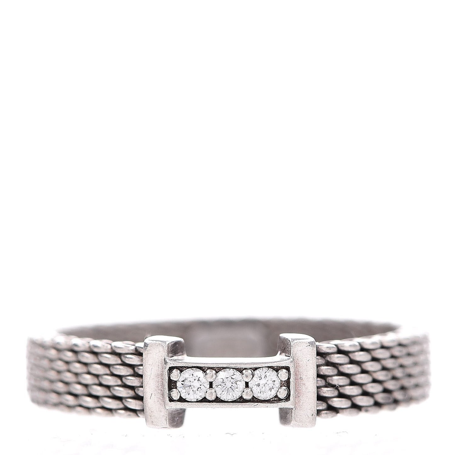 Sterling Silver Diamond Narrow Somerset Ring 52 6
