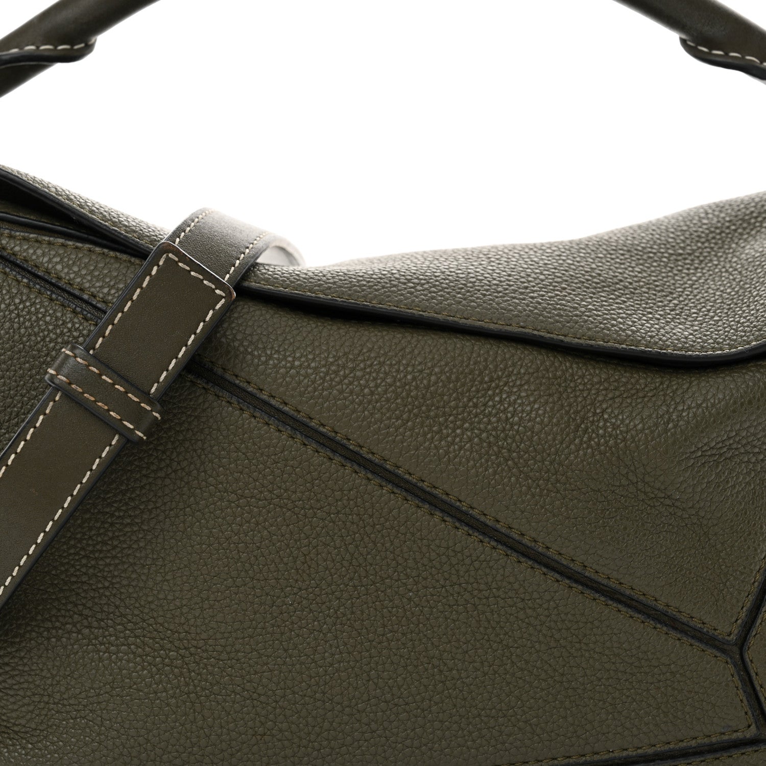 Loewe Calfskin Small Puzzle Bag Khaki Green 8 of 13