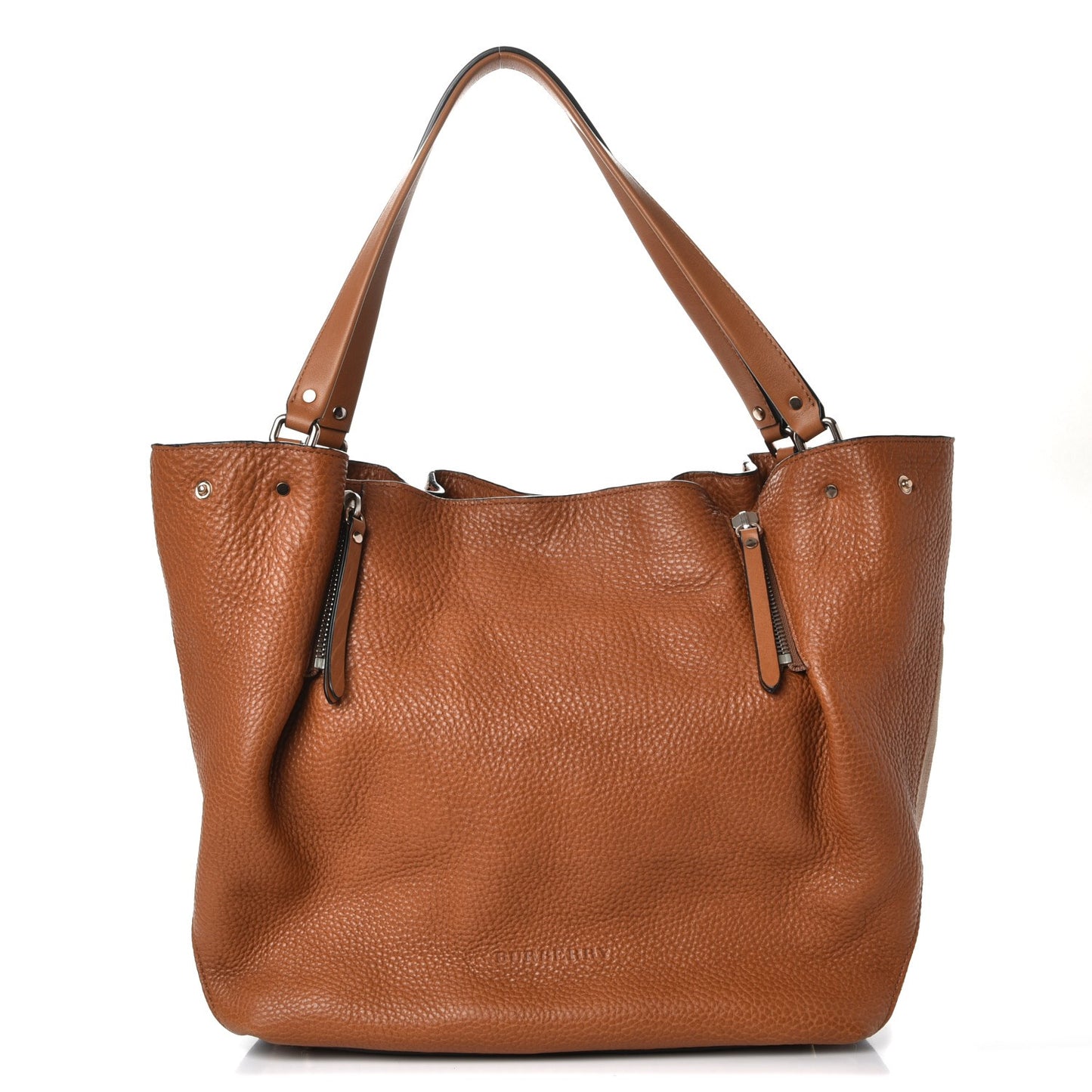 Grainy Calfskin House Check Medium Maidstone Tan