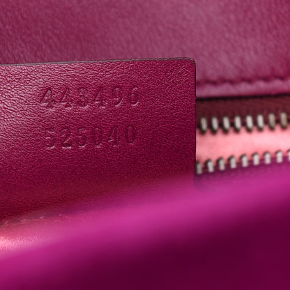 Gucci Velvet Matelasse Medium GG Marmont Shoulder Bag Fuchsia Violet Cyclamen 7 of 10