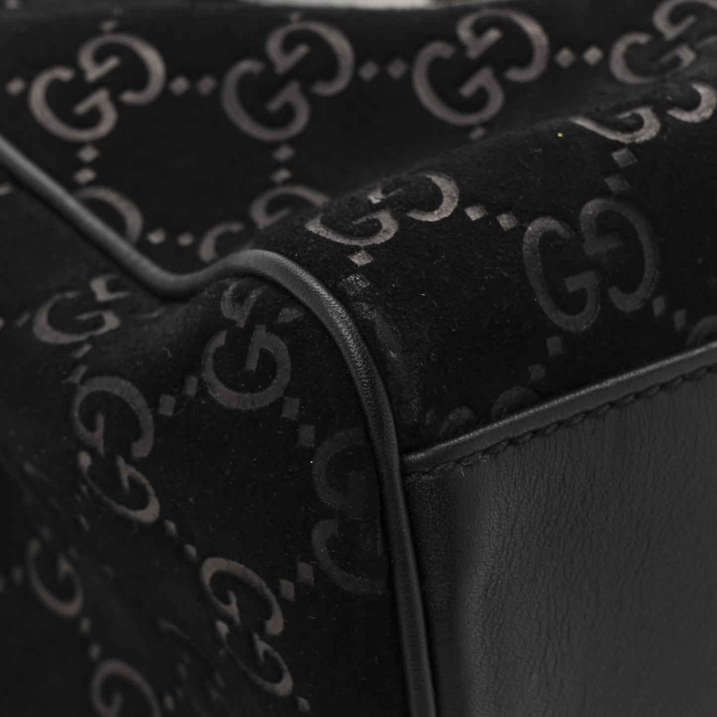 Guccissima Suede Charmy Boston Black