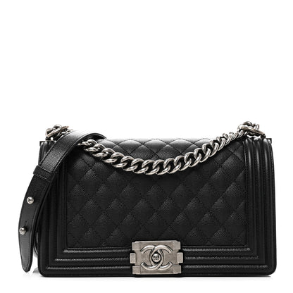 Chanel Caviar Quilted Medium Boy Flap Black 1 of 10