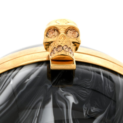 Alexander McQueen Nappa Plexiglass Sphere Skull Clutch Smoked Black 9 of 10