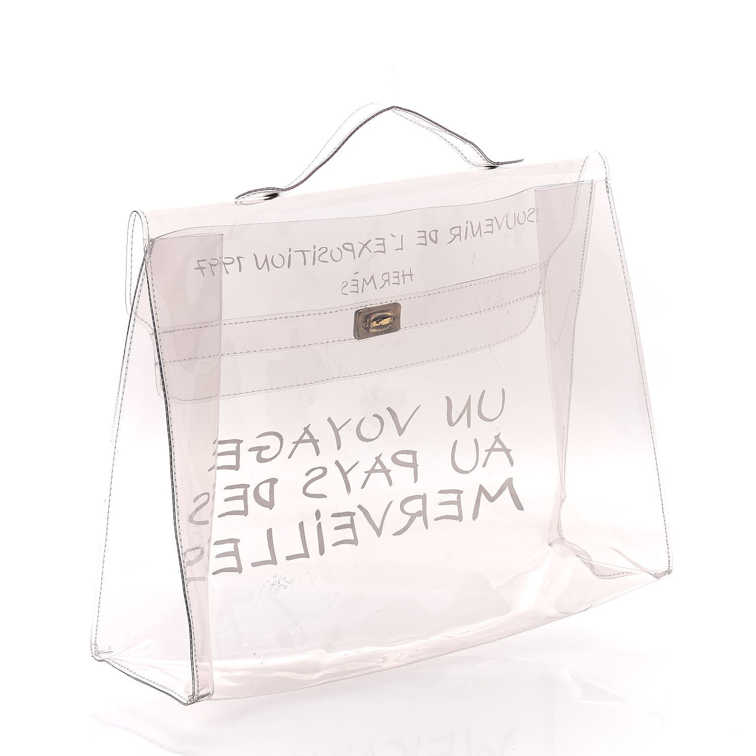 Hermes Vinyl Souvenir De L'Exposition Kelly Transparent 3 of 9