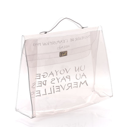 Hermes Vinyl Souvenir De L'Exposition Kelly Transparent 3 of 9
