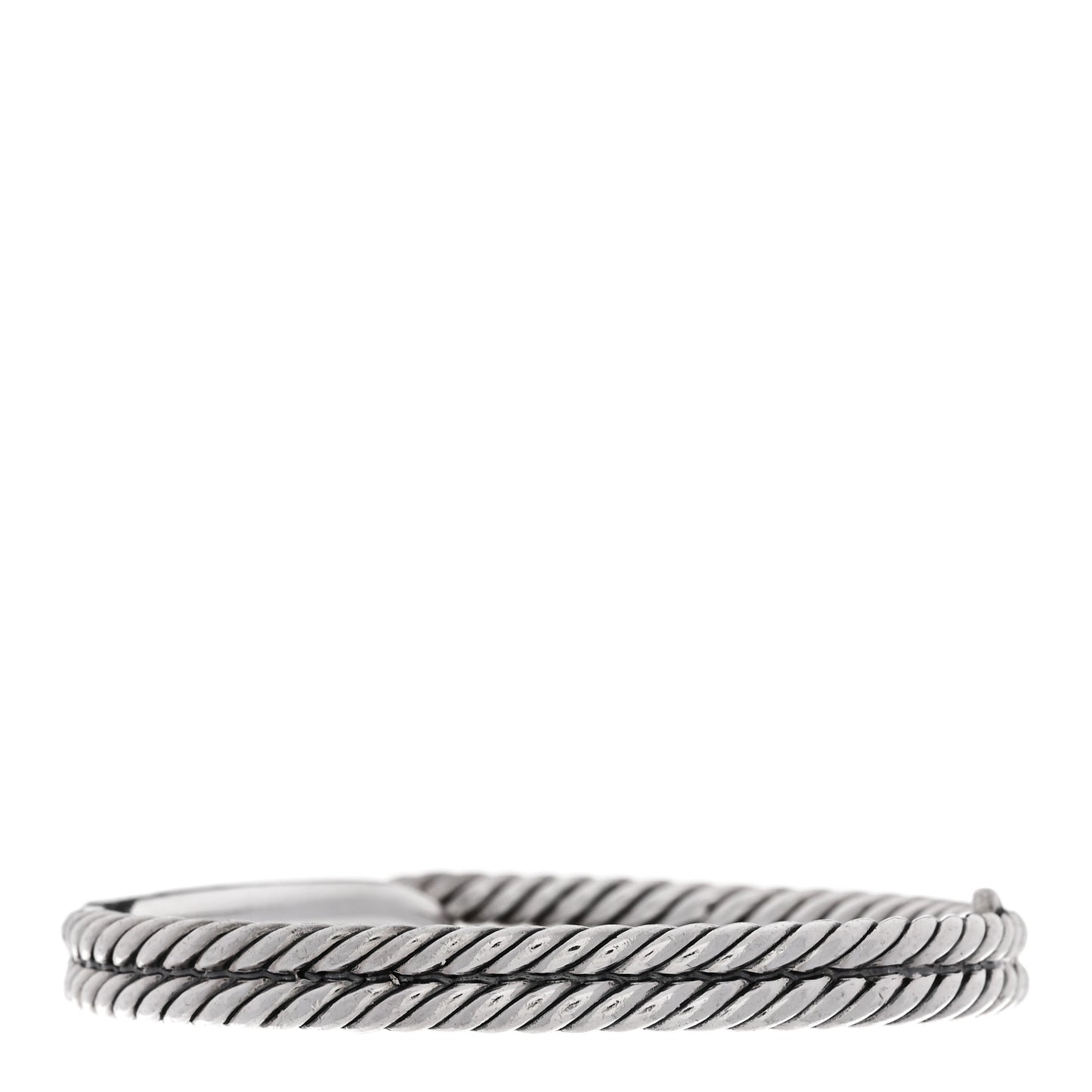 Sterling Silver Diamond Pave 10mm Single Loop Labyrinth Bracelet