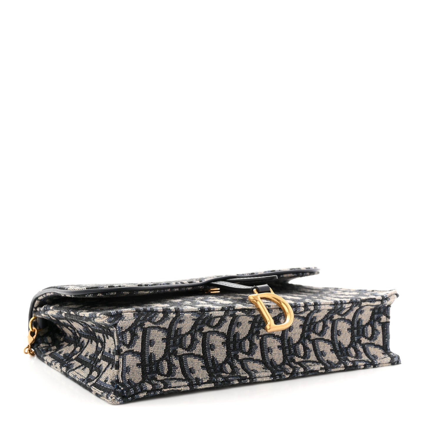 Oblique Saddle Chain Pouch Blue
