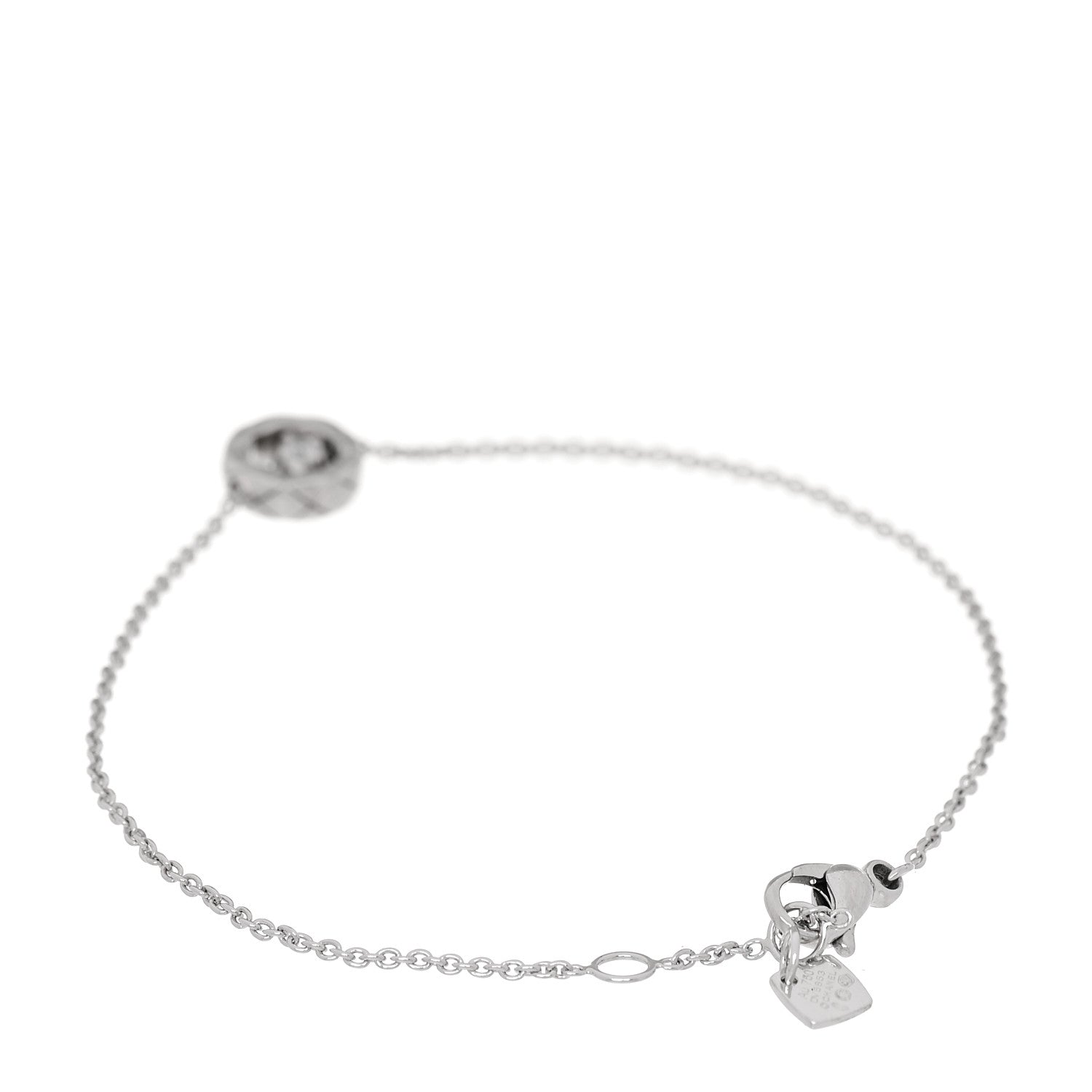 Chanel 18K White Gold Diamond Coco Crush Station Bracelet 2 of 5