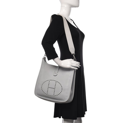 Hermes Taurillon Clemence Evelyne GM Bleu Arctic 2 of 23