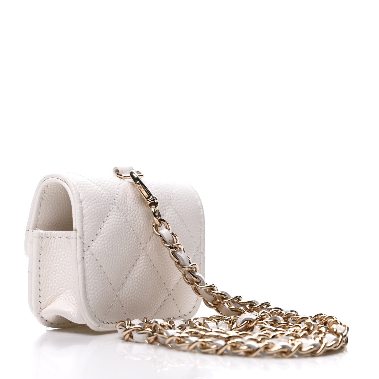 Chanel Caviar Quilted Airpods Pro Case White 3 of 9