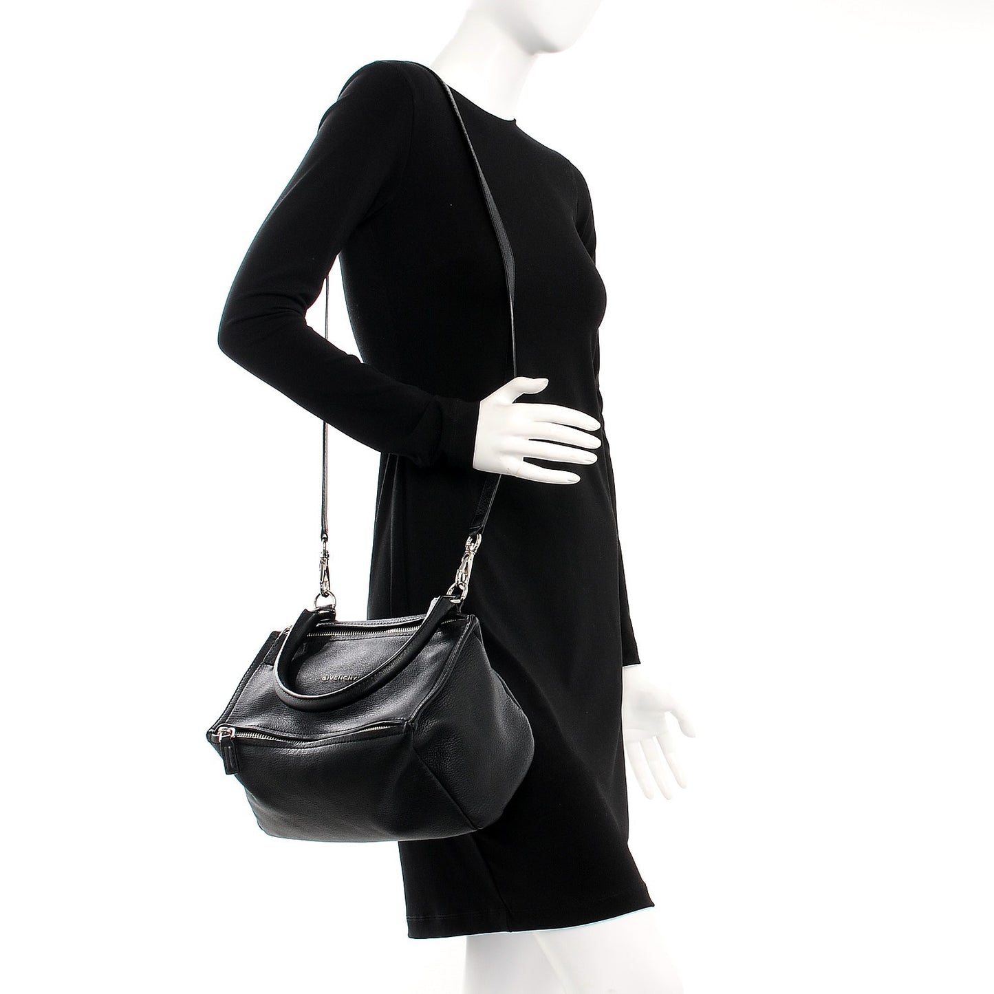 Sugar Goatskin Small Pandora Black