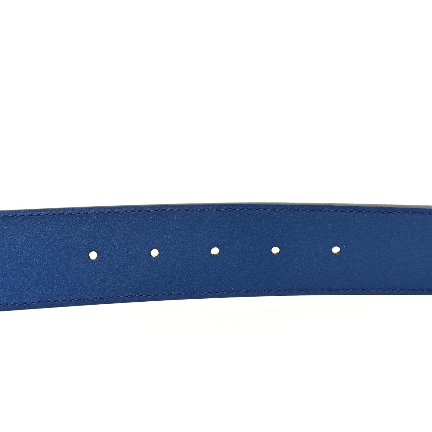 Calfskin GG Tennis Embossed Double G 40mm Belt 70 28 Intense Metal Blue