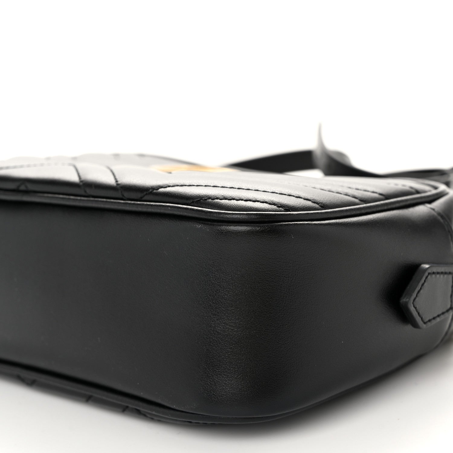 Gucci Calfskin Matelasse Small GG Marmont Chain Shoulder Bag Black 10 of 10