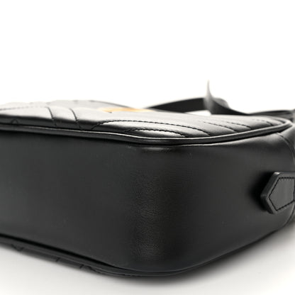 Gucci Calfskin Matelasse Small GG Marmont Chain Shoulder Bag Black 10 of 10