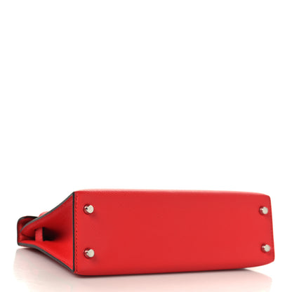 Hermes Epsom Mini Kelly Sellier 20  Rouge Tomate 4 of 11
