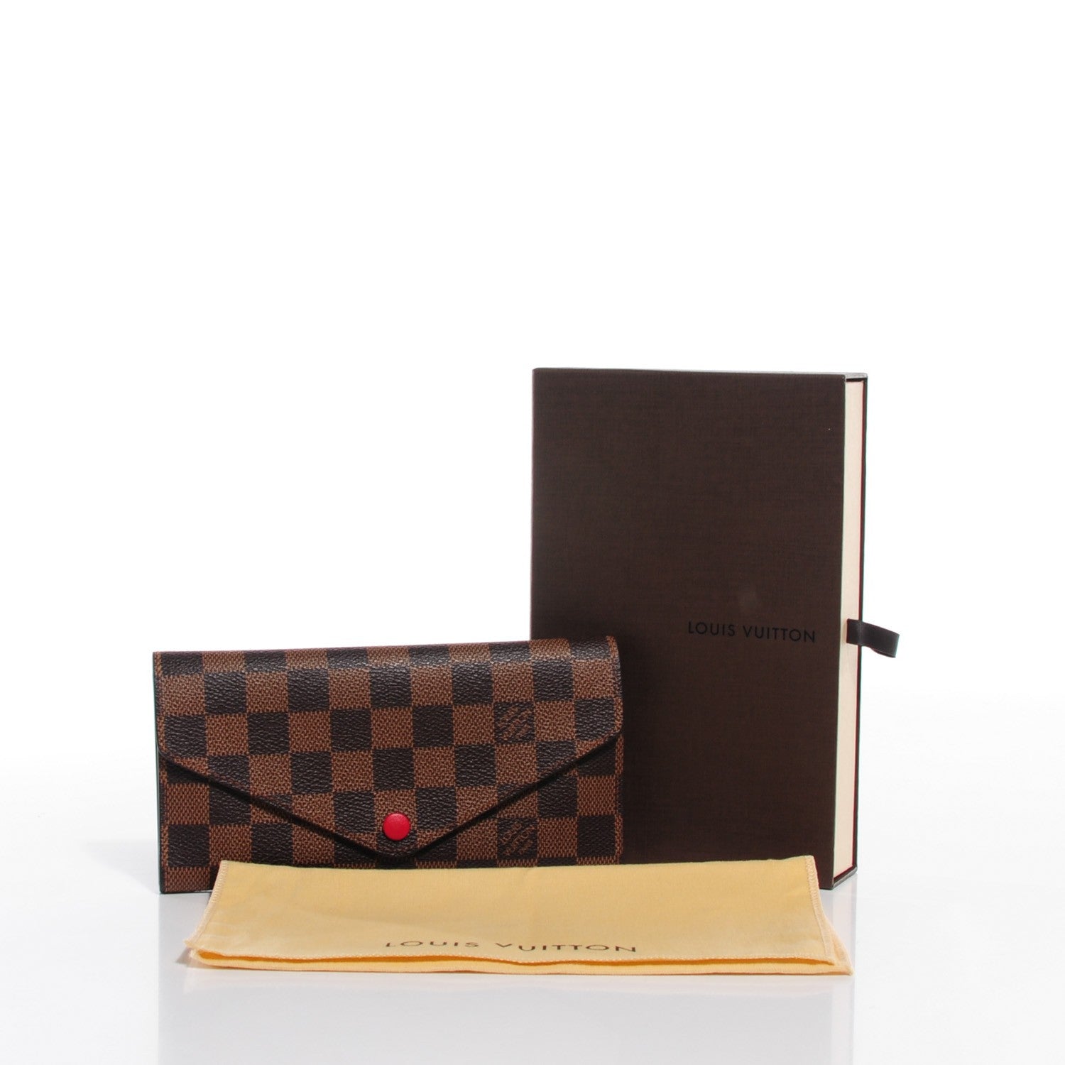 Louis Vuitton Damier Ebene Josephine Wallet Red 7 of 7