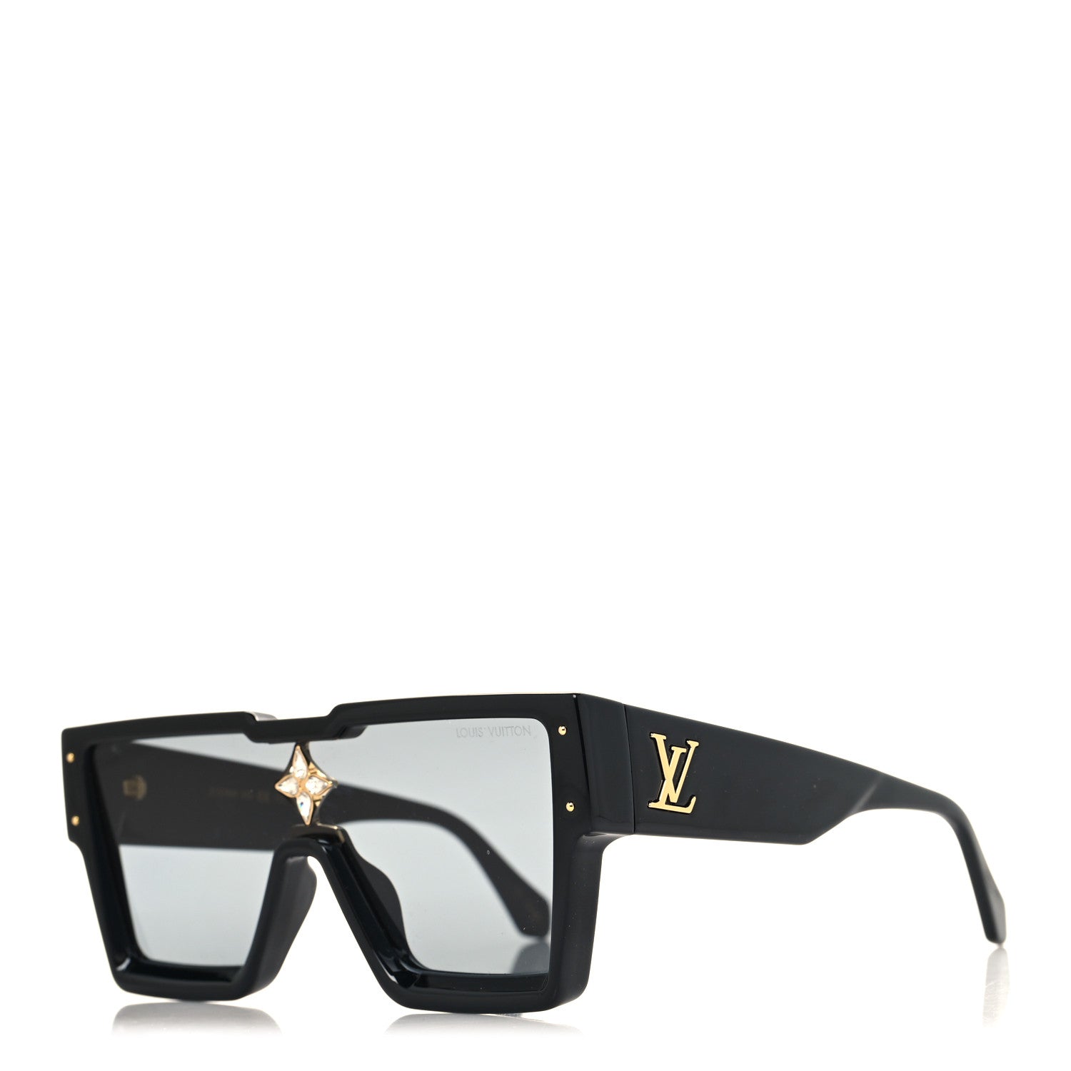 Louis Vuitton Acetate Swarovski Crystal Cyclone Sunglasses Z1578W Black 1 of 7