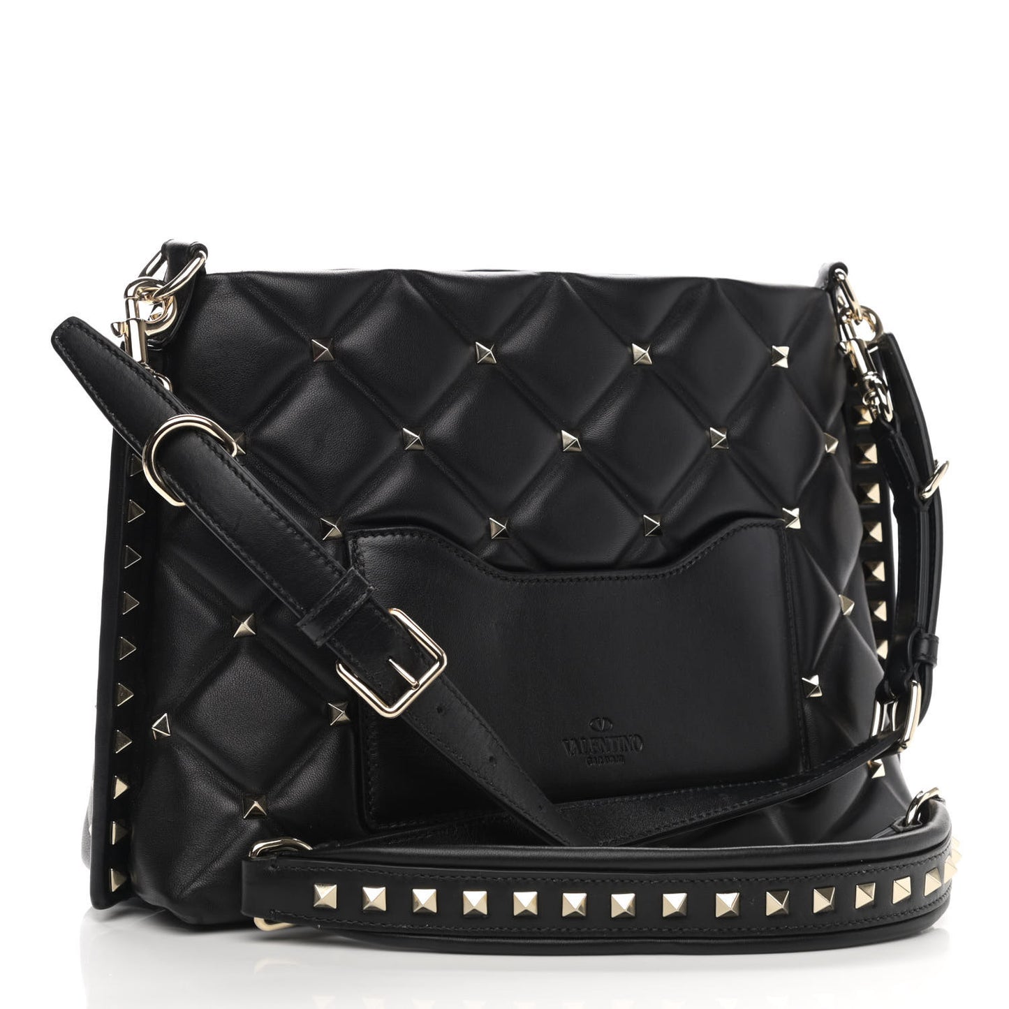 Nappa Candystud Shoulder Bag Black