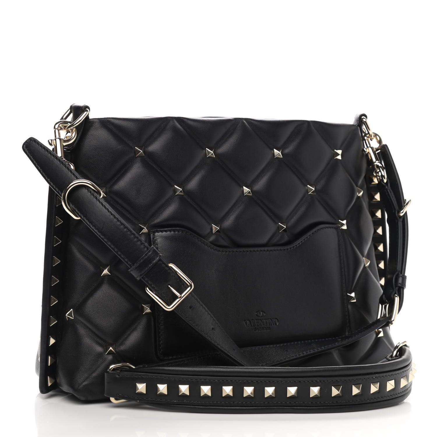 Valentino Garavani Nappa Candystud Shoulder Bag Black 3 of 9