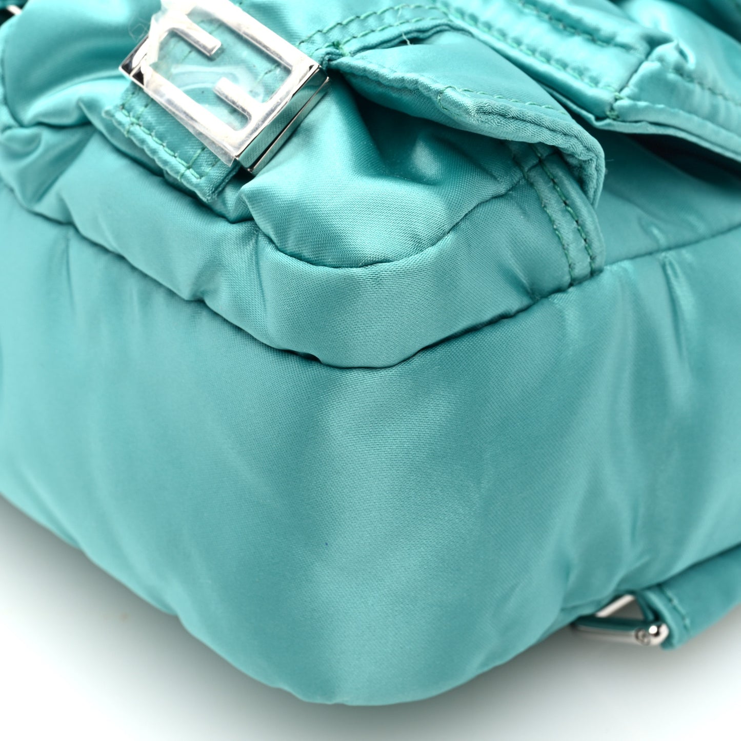 Econyl Cuoio Romano Multipocket Baguette Spring Turquoise