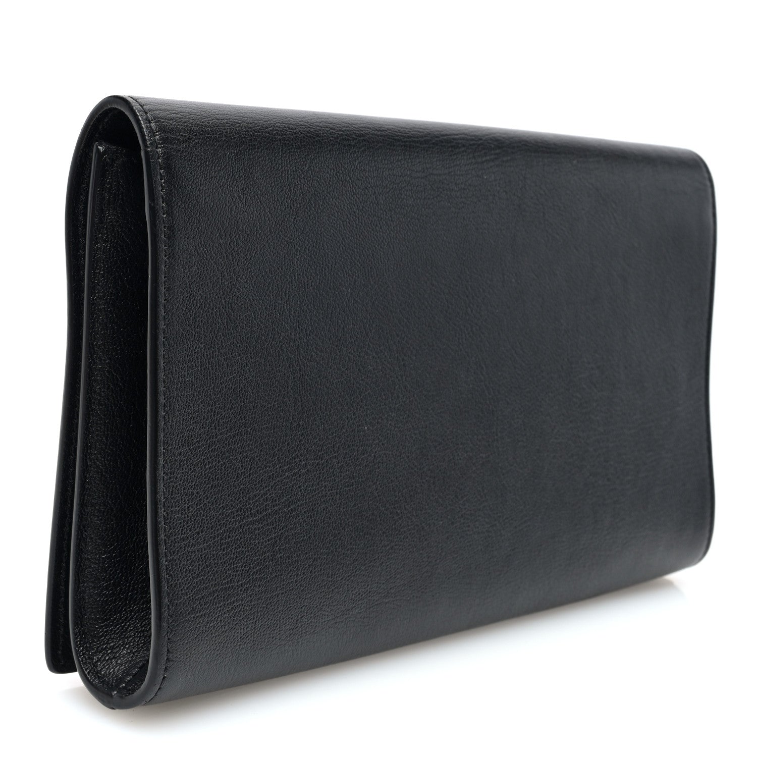 Saint Laurent Calfskin Monogram Large Belle De Jour Clutch Black 3 of 9