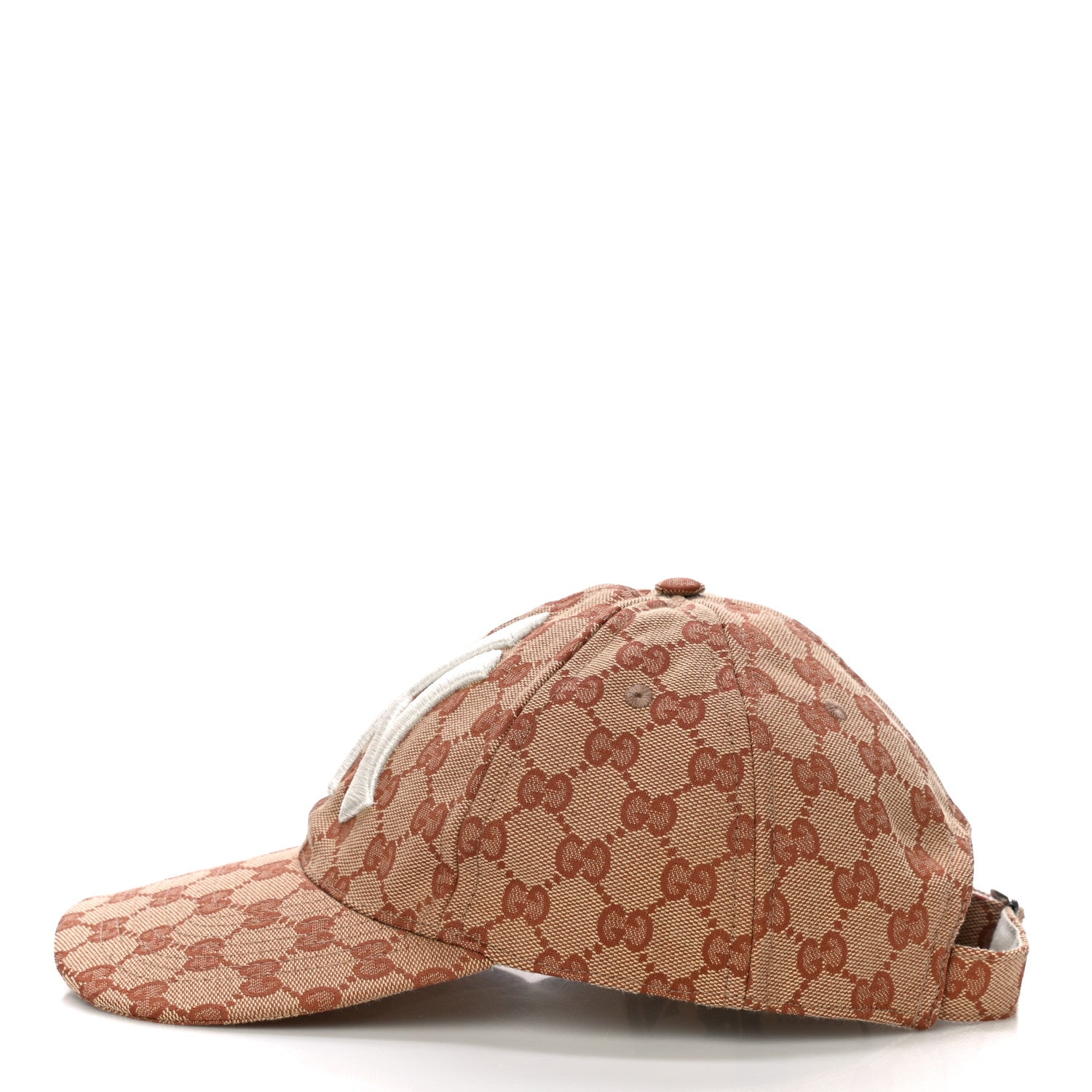 Gucci X MLB Monogram NY Yankees Baseball Hat 55-59 Beige Ruggine 2 of 7