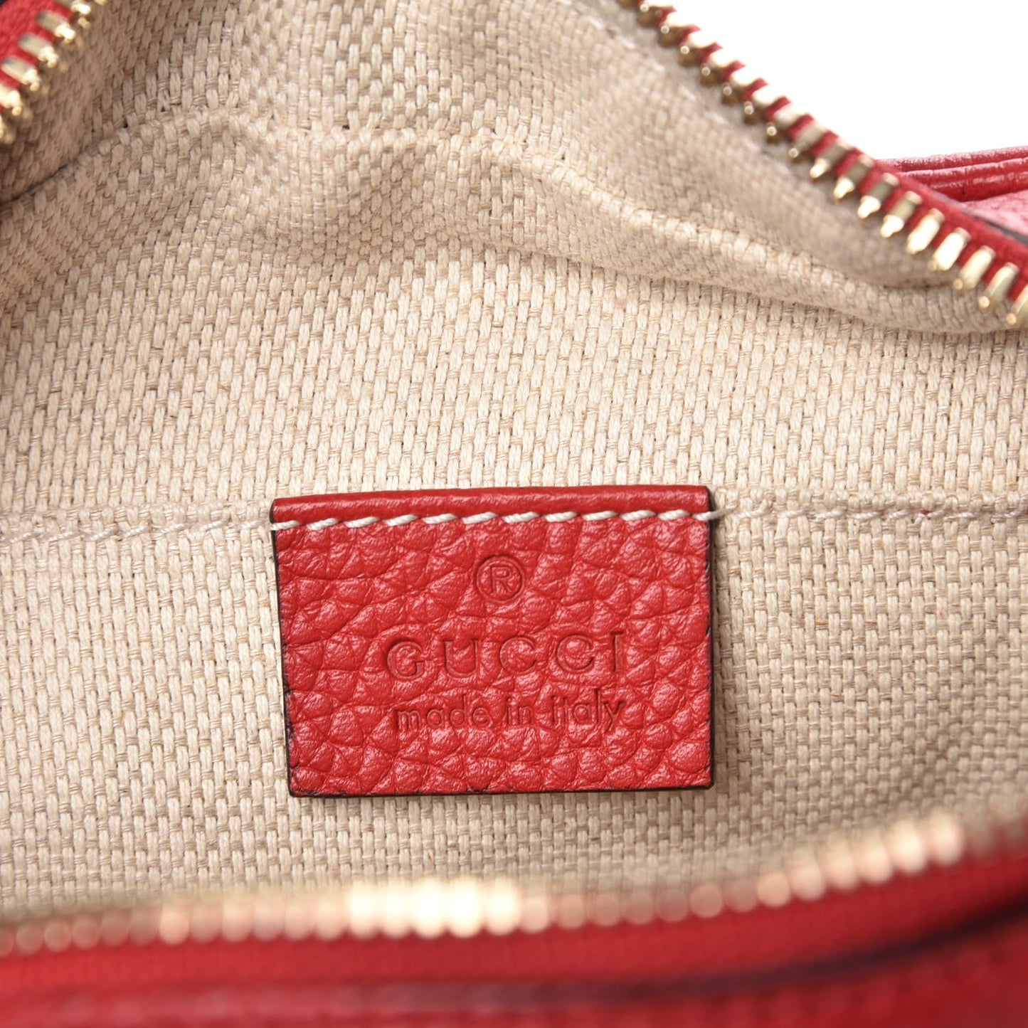 Pebbled Calfskin Small Soho Disco Bag Tabasco Red