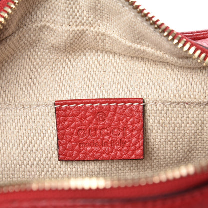 Gucci Pebbled Calfskin Small Soho Disco Bag Tabasco Red 6 of 10