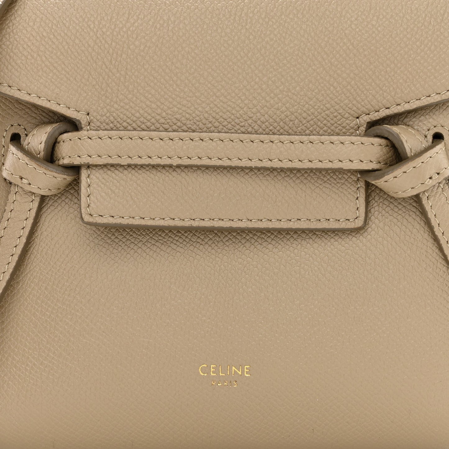 Grained Calfskin Pico Belt Bag Light Taupe