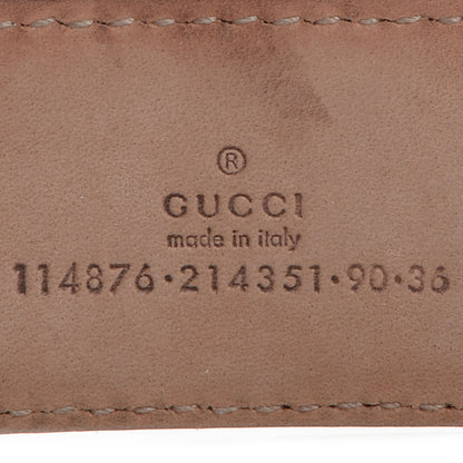 Gucci Guccissima Signature Interlocking G 40mm Belt 90 36 Scarlatto 4 of 5