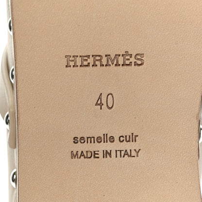 Hermes Calfskin Carlotta Mules 40 Hetre 7 of 7
